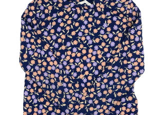 Tmavě modré květinové triko M&S