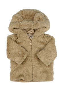 Hnědá chlupatá bundička F&F