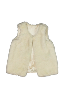 Krémová chlupatá vestička 