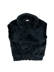 Tmavě modrá kožíšková bundička Next