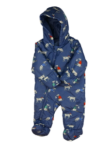 Modrá zimní kombinéza s pejsky John Lewis 