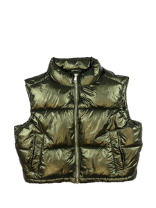 Zelená zimní crop vesta New Look 