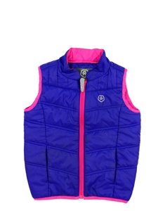 Fialovo-růžová prošívaná vesta