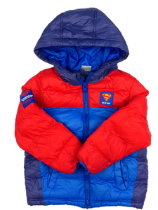 Červeno-modrá zimní bunda Superman 