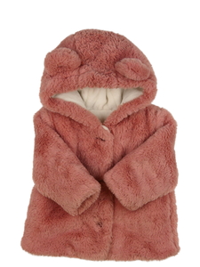 Růžová chlupatá bundička Nutmeg