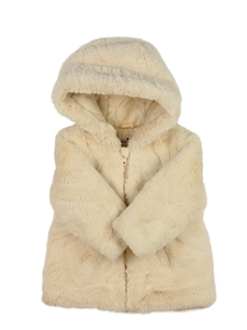 Krémová chlupatá bundička