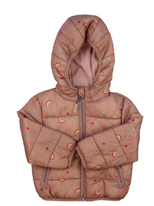 Růžová prošívaná zimní bunda M&Co