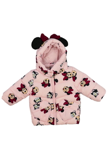 Růžová prošívaná zimní bunda Minnie Primark 