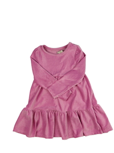 Růžové žebrované teplejší šaty 