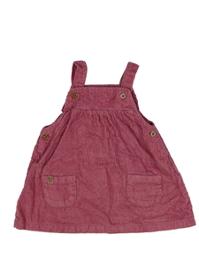 Růžové manšestrové šaty Next