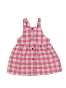 Růžové kostkované šaty F&F