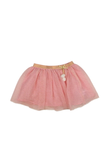 Růžová lesklá tylová sukně 