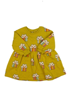 Žluté mikinové šaty s mráčky Next