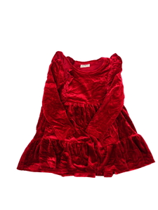 Červené semišové šaty s volánky F&F