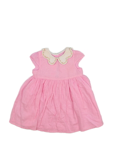 Růžové společenské šaty s límečkem George