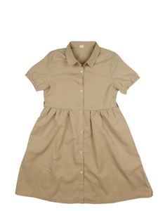 Hnědé košilové vzdušné šaty 