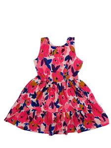 Růžové květinové šaty Next