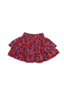 Růžová květinová vrstvená sukně F&F