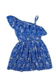 Modré krásné vzdušné šaty s volánkem Next