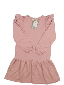 Nové růžové mikinové šaty s volánky H&M