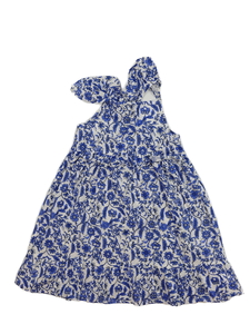 Bílé vzdušné šaty s modrými květinami Primark 