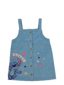 Modré manšestrové šaty Stitch Primark 