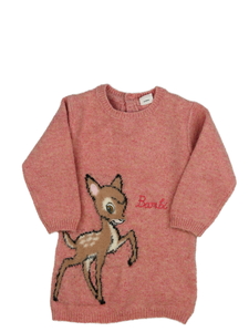 Růžové pletené šaty Bambi Disney 
