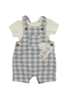 Nový kostkovaný overal a bílé body George