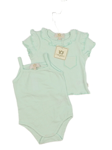 Nové tyrkysové triko a body