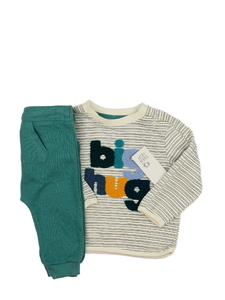 Nová pruhovaná mikina a zelené tepláky F&F