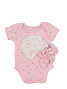 Nové růžové body, capáčky a čepička Nutmeg 