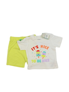 Nové bílé triko a žluté kraťasy Primark