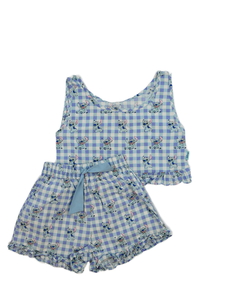 Modrý crop top a kraťasy Stitch Disney Primark 