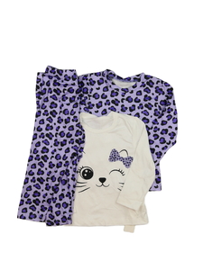 Nový bílo-fialový set 2 ks triko a legíny 