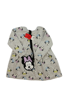 Nové šedé mikinové šaty a kabelka Minnie George