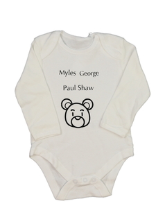 Bílé body s medvědem Primark 