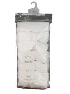 Nové tílkové body 7 ks bílé M&S