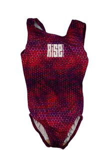 Červené vzorované gymnastické body