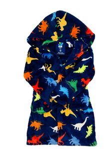 Modrý hebký župan s dinosaury F&F