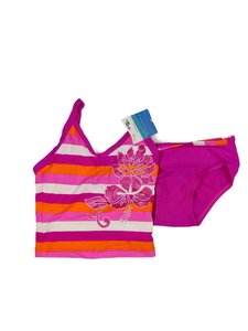 Nové růžové plavky s květinou 