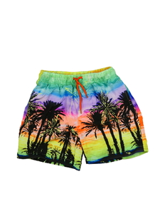 Barevné plavkové kraťasy s palmami 