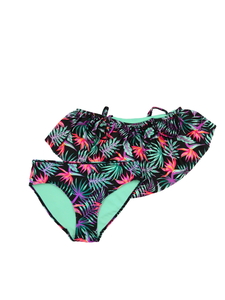 Dvoudílné tmavé plavky s listy H&M