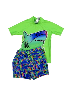 Zeleno-modré plavky 2 ks se žraloky Next