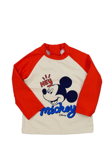 Krémovo-oranžové plavkové triko Mickey George