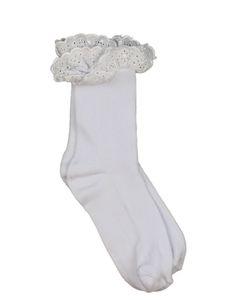 Nové bílé ponožky s krajkou EUR 27-32