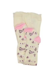 Nové krémové květinové punčocháče 