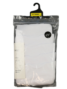 Nové bílé nátělníky 5 ks M&S