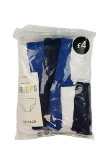 Nové jednobarevné slipy 10 ks George