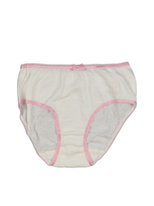 Nové bílé kalhotky s růžovým okrajem