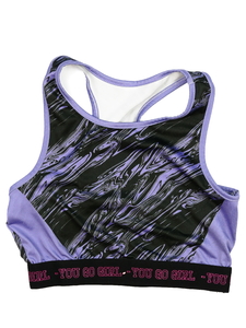 Fialovo-černá sportovní podprsenka 